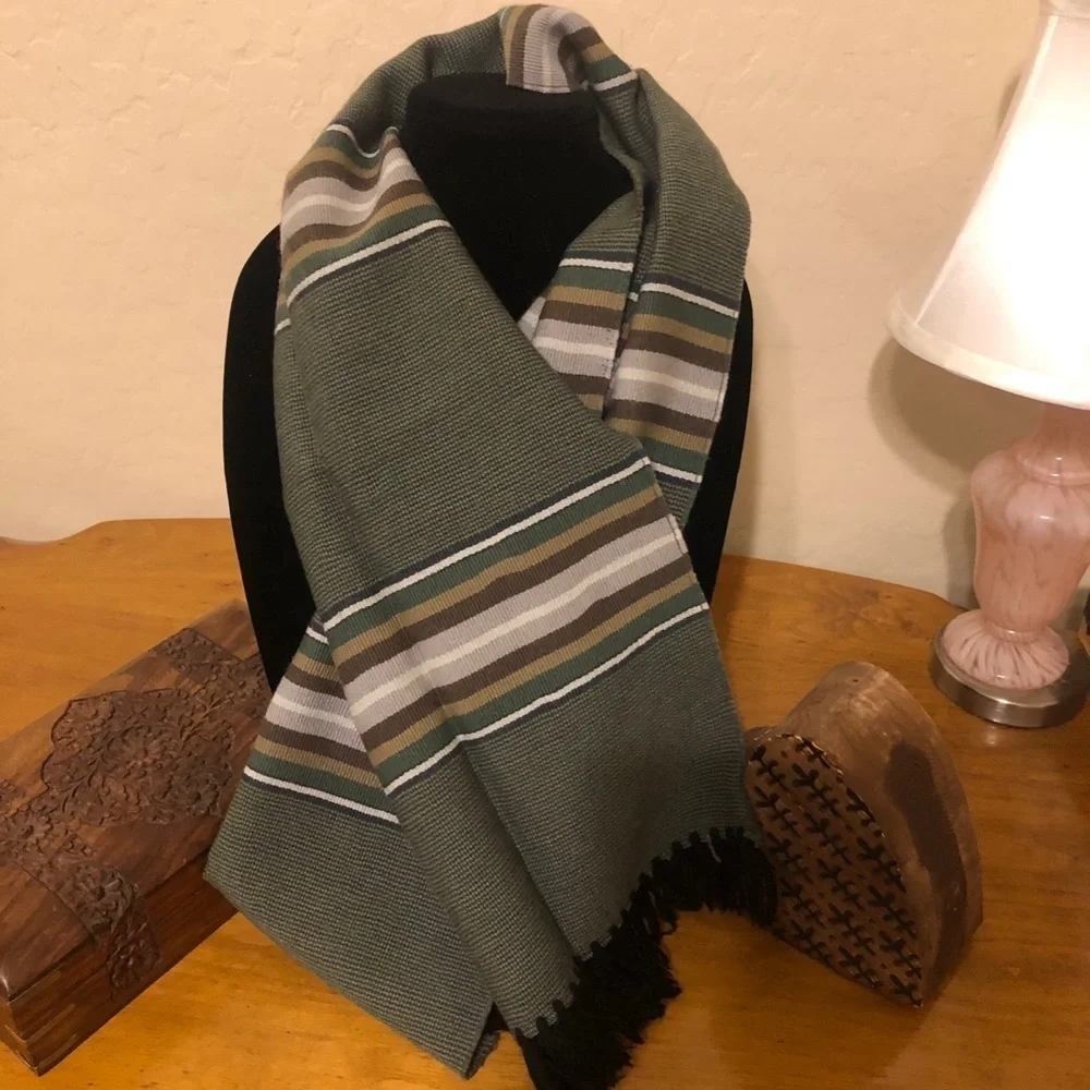 Unisex Green Winter Scarf